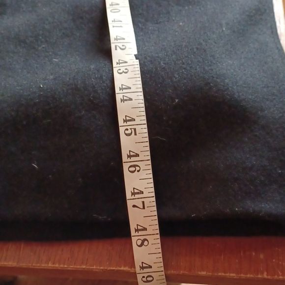 INTERNATIONAL SCENE Vintage  Made In Hungary 100%  Wool Black Trench Coat 9/10 - Picture 8 of 15